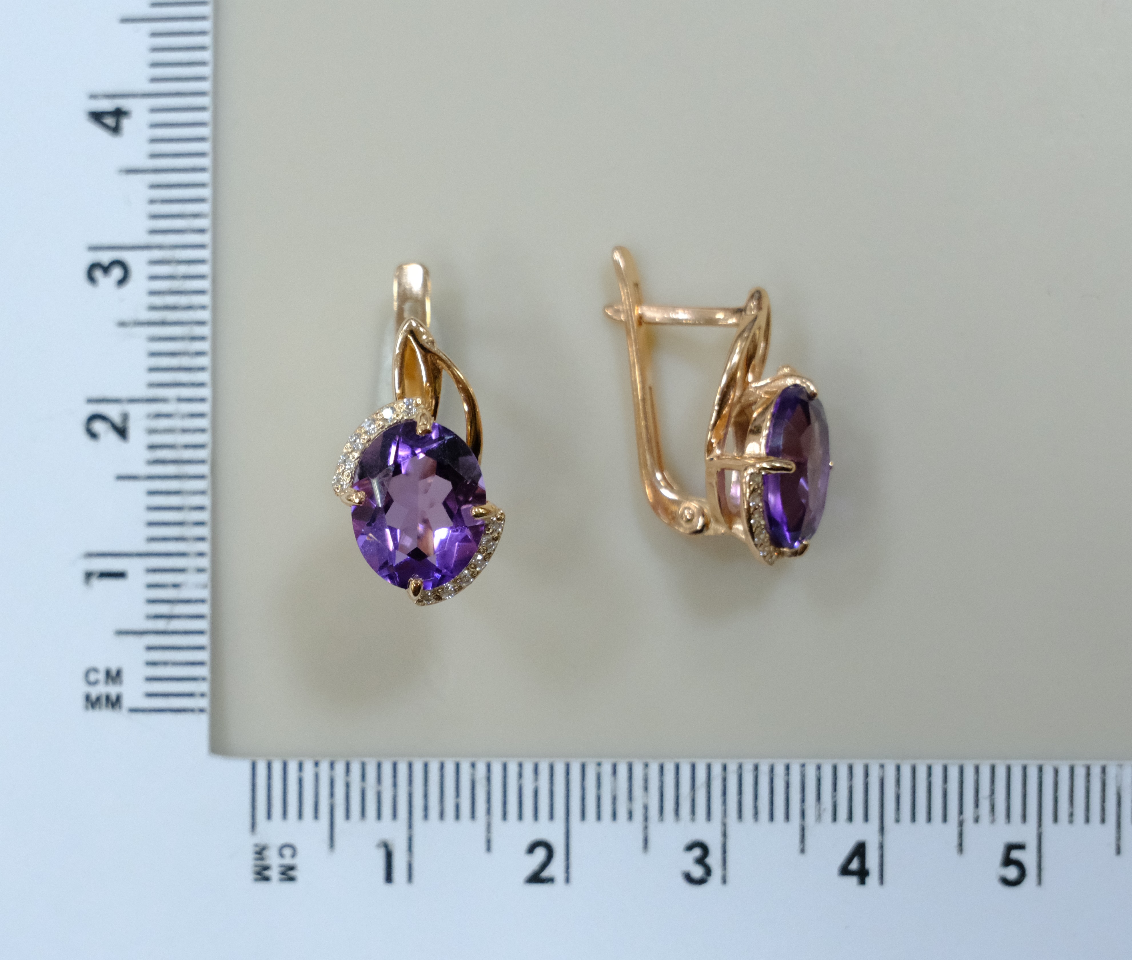 Серебряные серьги с аметистами